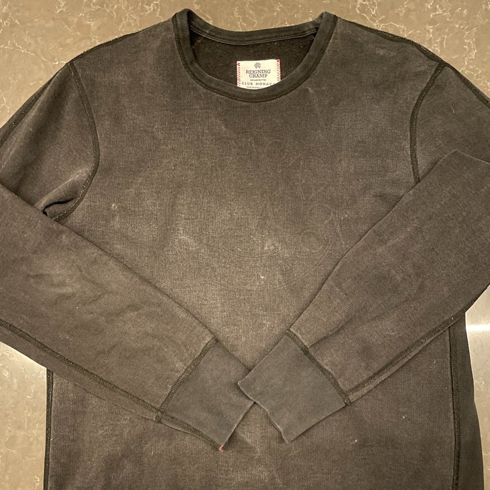 Reigning Champ x Club Monaco Heritage Crest Crewneck Sweater - Size M
